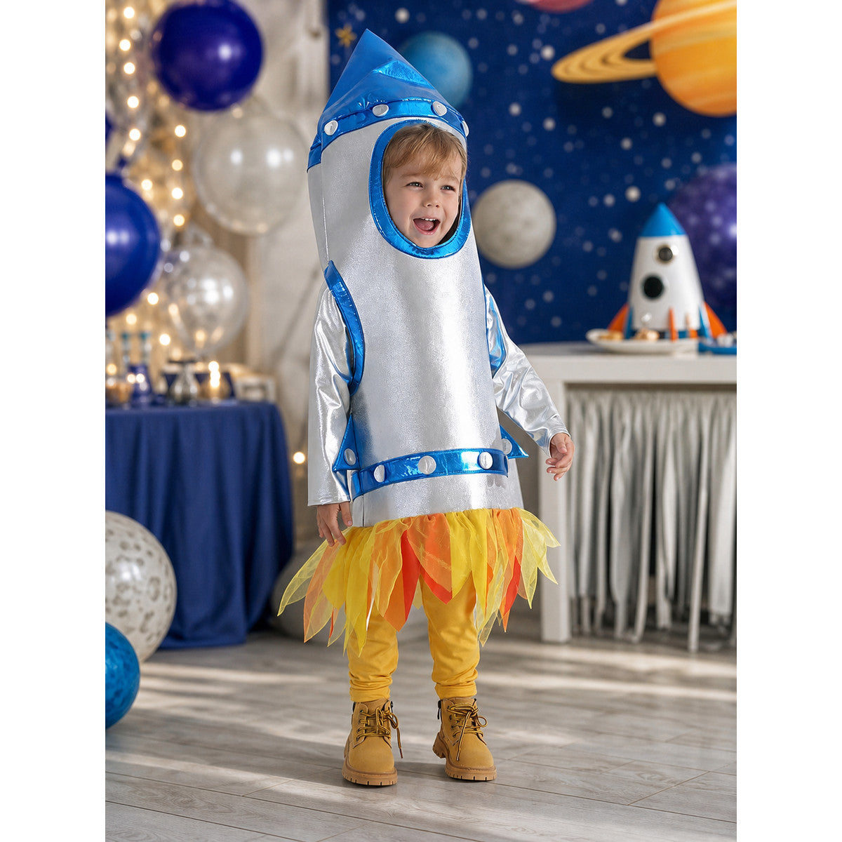 Children's Rocket Costume with Hood for Parties lifestyle