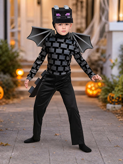 Pixel-Style Dragon Costume for Cosplay lifestyle view