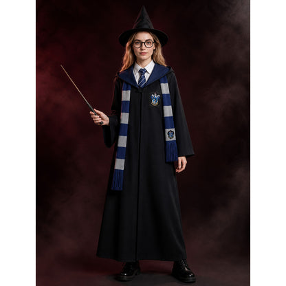 Wizard Academy Robe Costume Set With Hat, Scarf, Tie, Glasses And Wand lifestyle