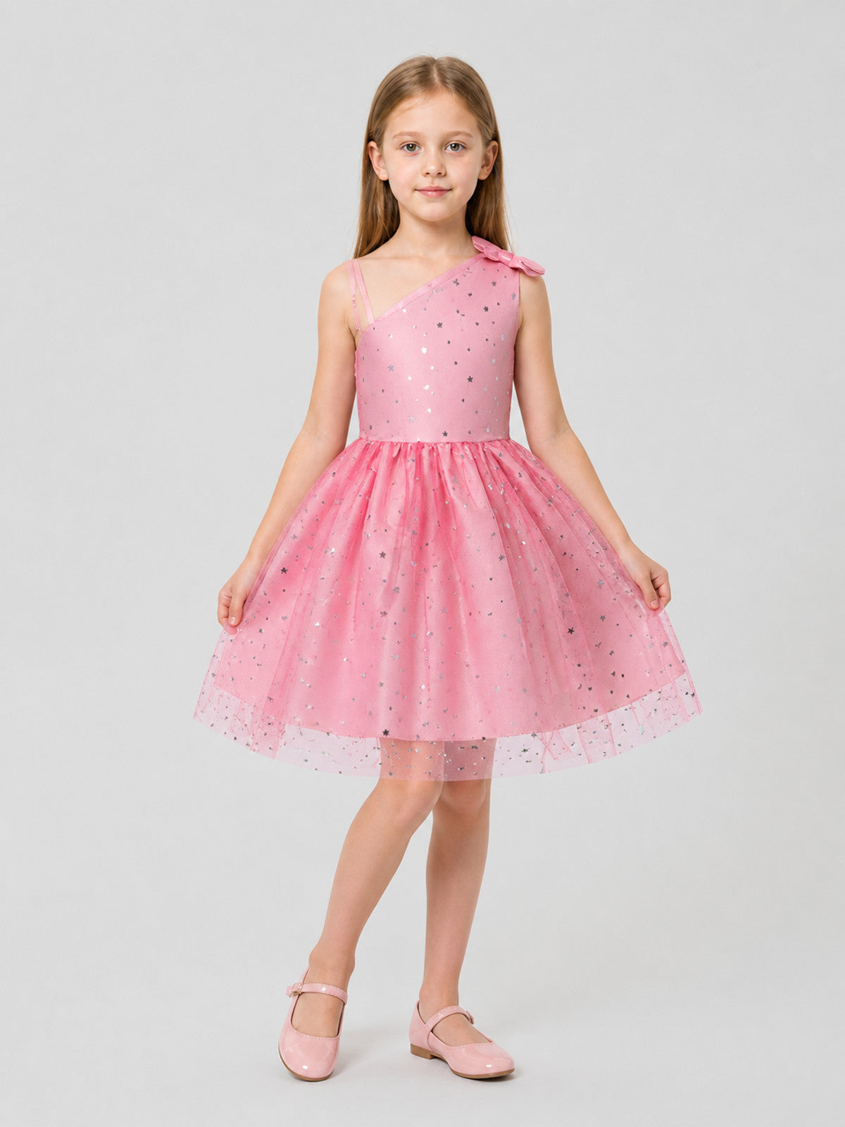 Festive Princess Dress with a Tulle Skirt and Sequins Costume Dresses detail