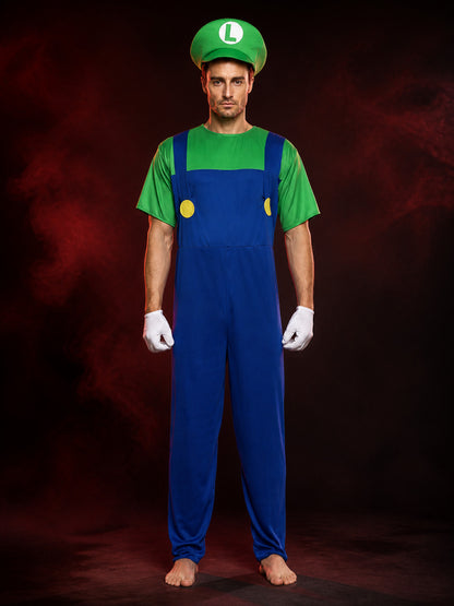 Super Mario Carnival Costume Jumpsuit for Cosplay main product view