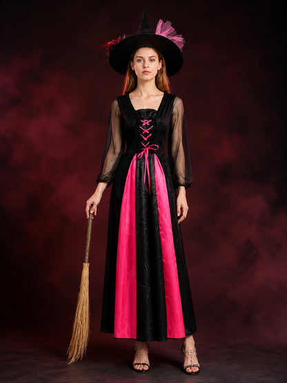 Halloween Witch Costume Dress with Hat