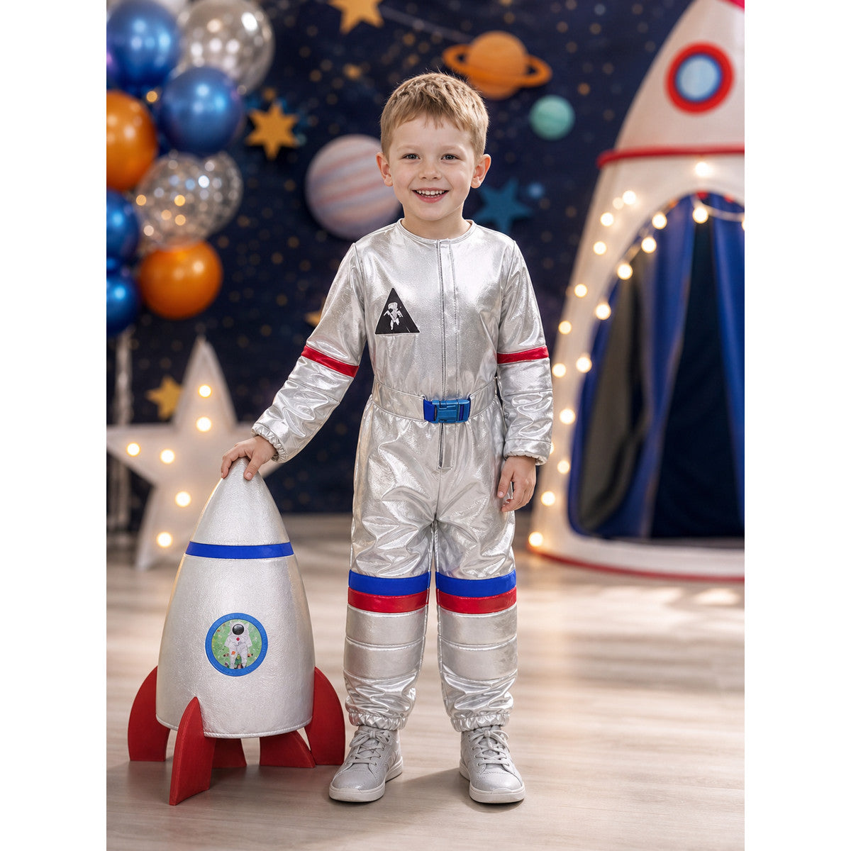 Astronaut costume with backpack lifestyle view