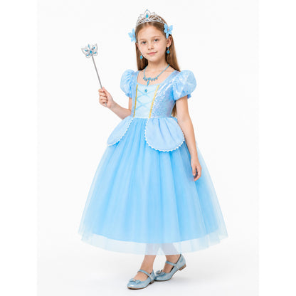 Blue Cinderella Princess Costume Costumes detail