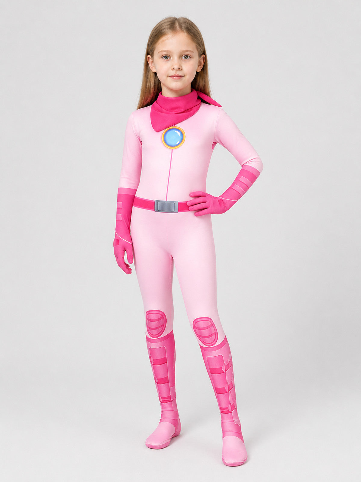 Princess Peach Super Mario Cosplay Costume, Jumpsuit Costumes detail