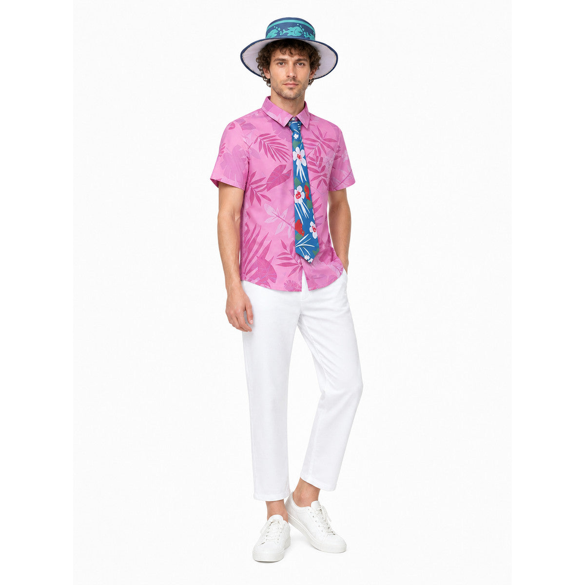 Nick Wilde Cosplay Costume, Shirt, Pants, Hat Costume Headwear detail