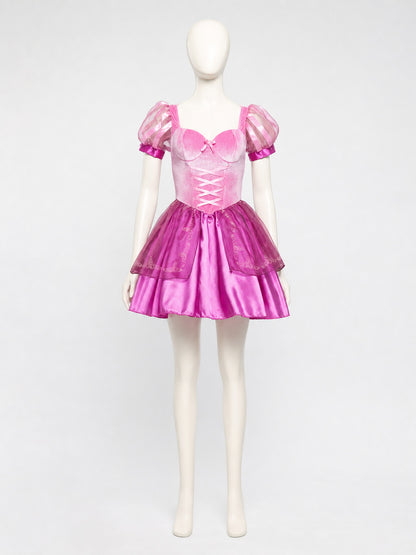 Princess Cosplay Dress with Full Skirt and Bows Costume Dresses detail