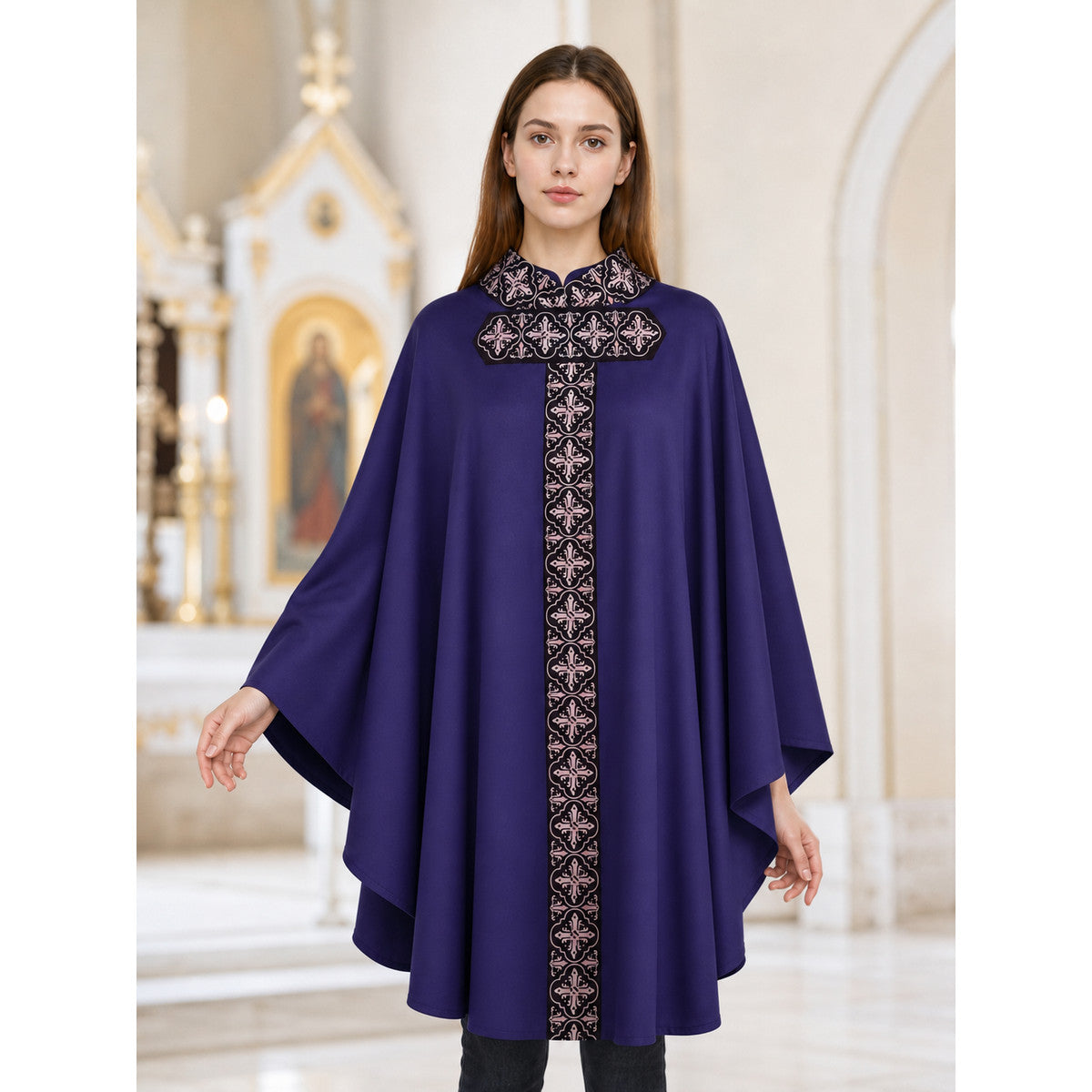 Cosplay Robe with Geometric Pattern