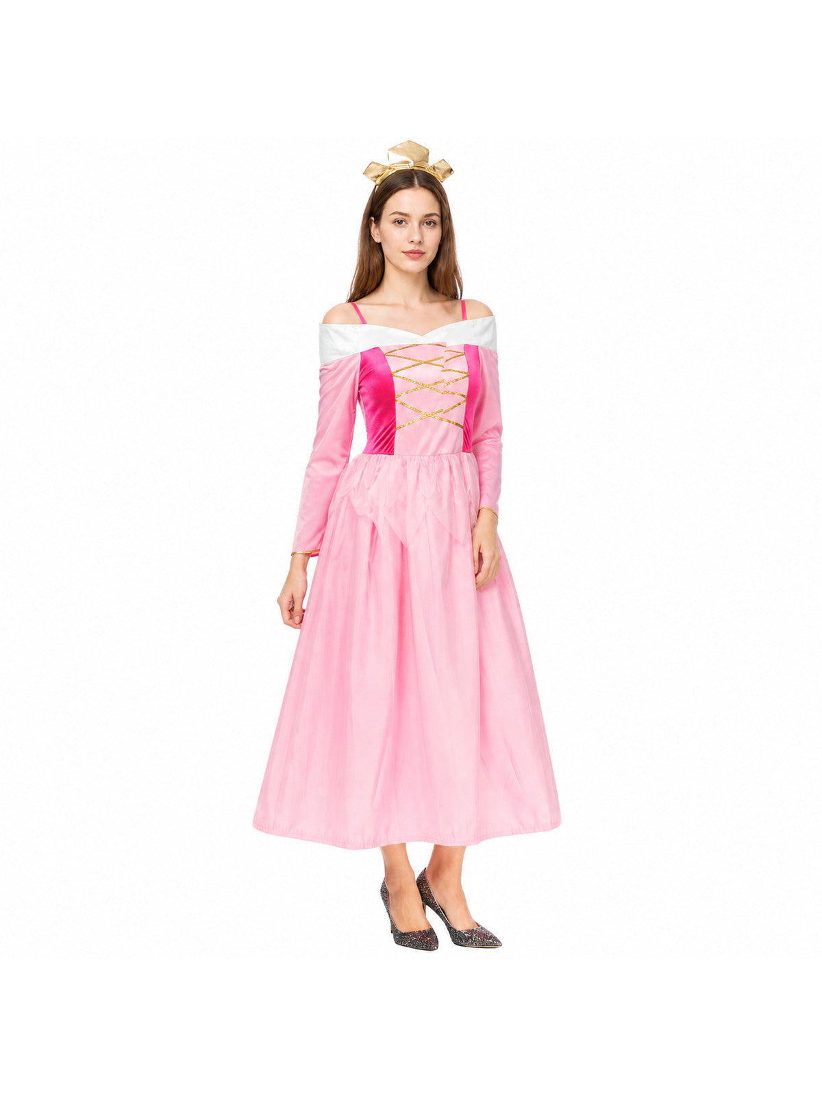 Long Off-the-Shoulder Princess Dress for Cosplay