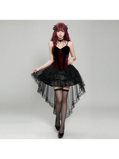 Vampire Costume: Corset-Style Top and Skirt
