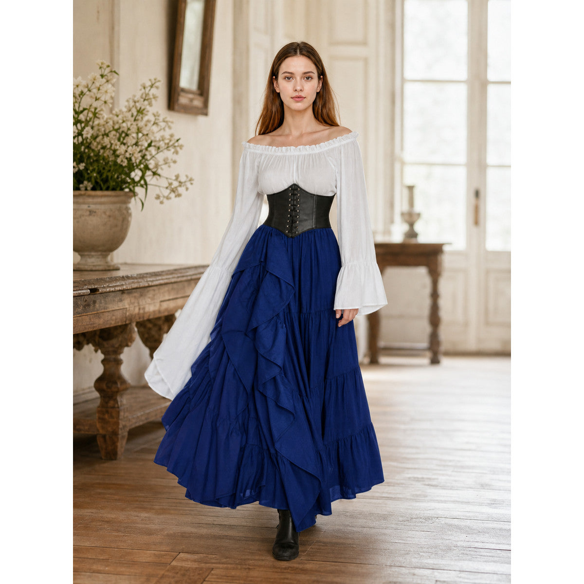Retro-Style Costume Dress with Corset