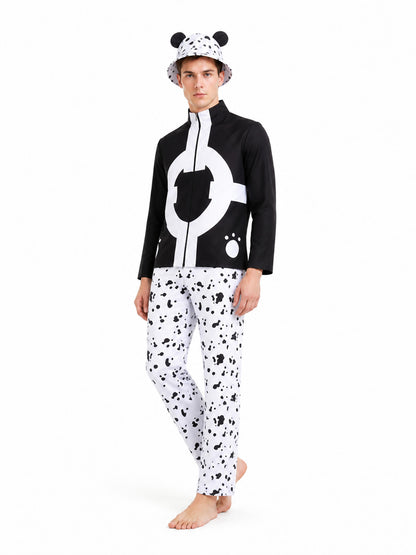 3-Piece Black and White Cosplay Costume