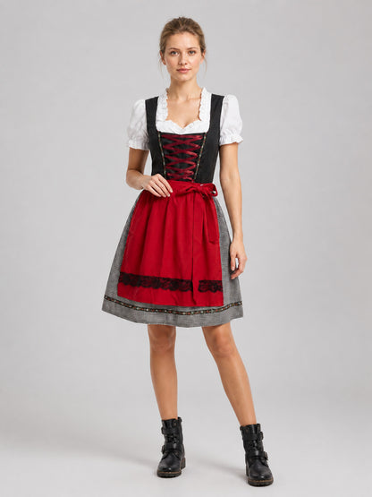 Bavarian Dress with Corset in Oktoberfest Style S-XXXL