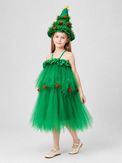 Light-Up Christmas Tree Costume with Dress and Hat Costume Dresses detail