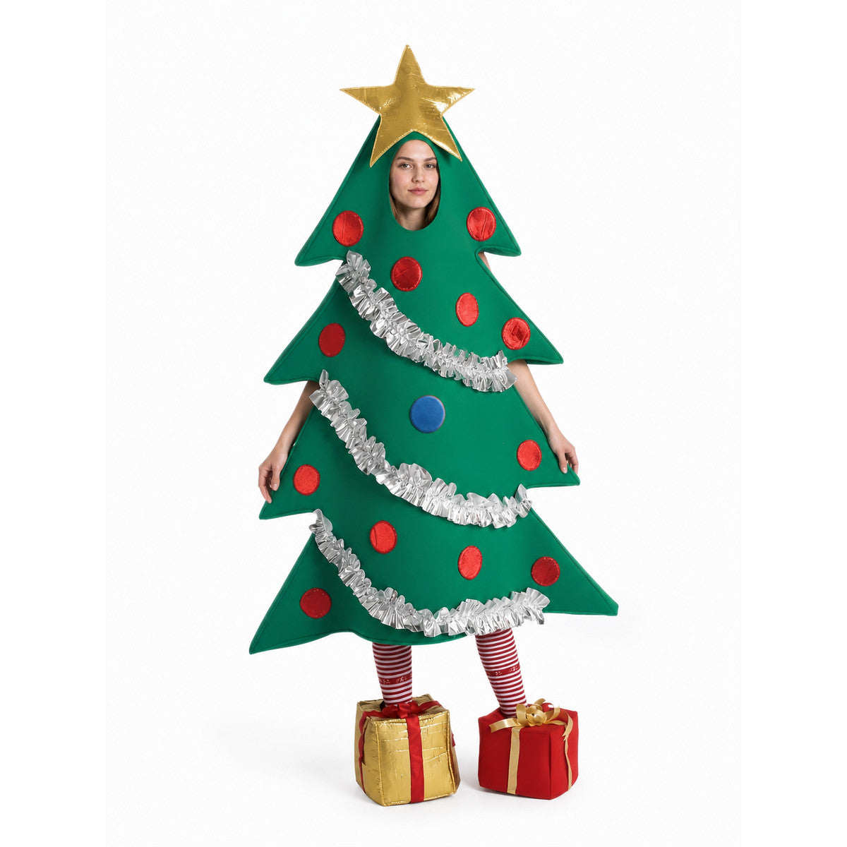 New Year's inflatable Christmas tree costume with gifts Costumes detail