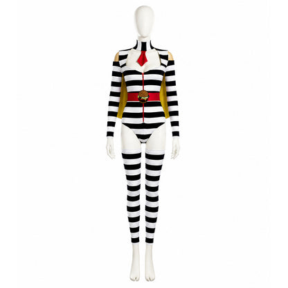 Striped Jumpsuit with Decorative Wings lifestyle view