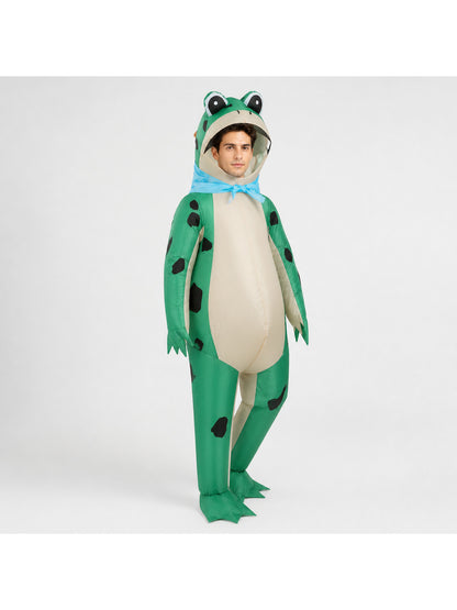 Inflatable Dinosaur Costume with Tail and Toothy Mouth Costumes detail