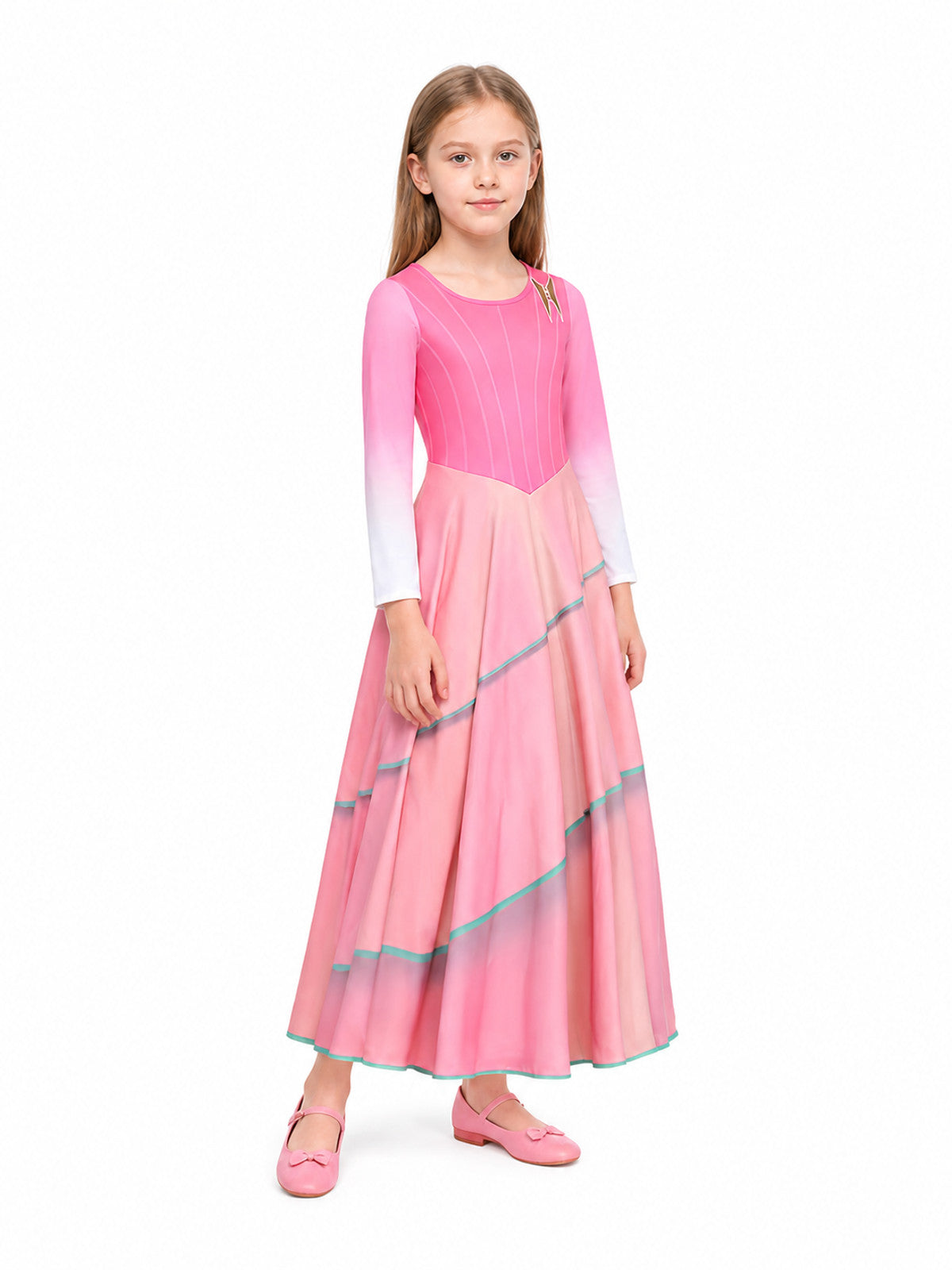 Children's Long Pink Glinda Witch Dress for Halloween Costume Dresses detail 2