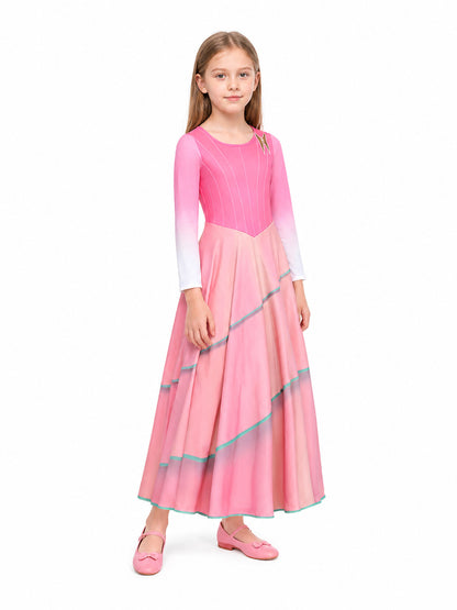 Children's Long Pink Glinda Witch Dress for Halloween Costume Dresses detail 2