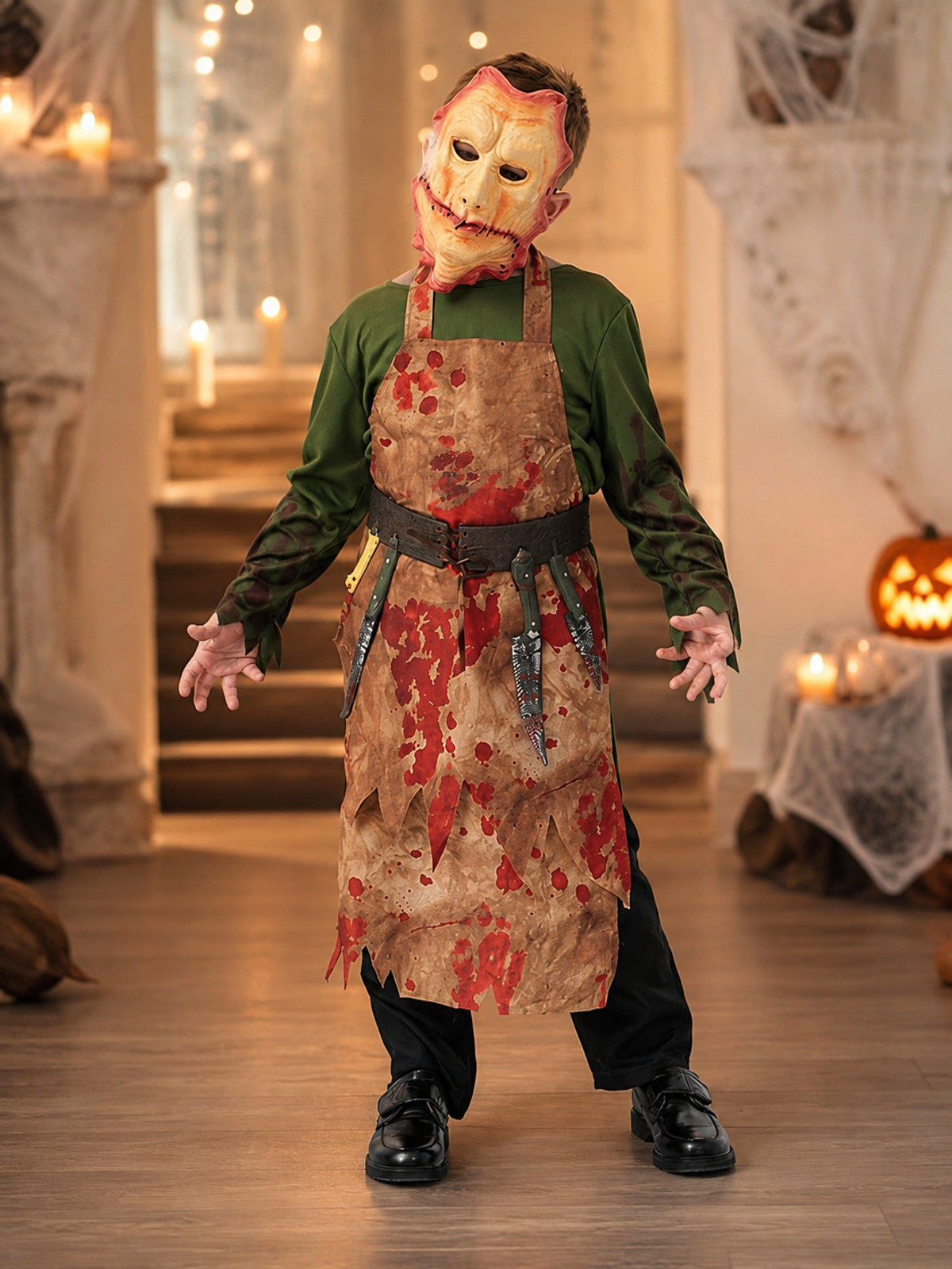 Zombie Chef Costume with Mask lifestyle view