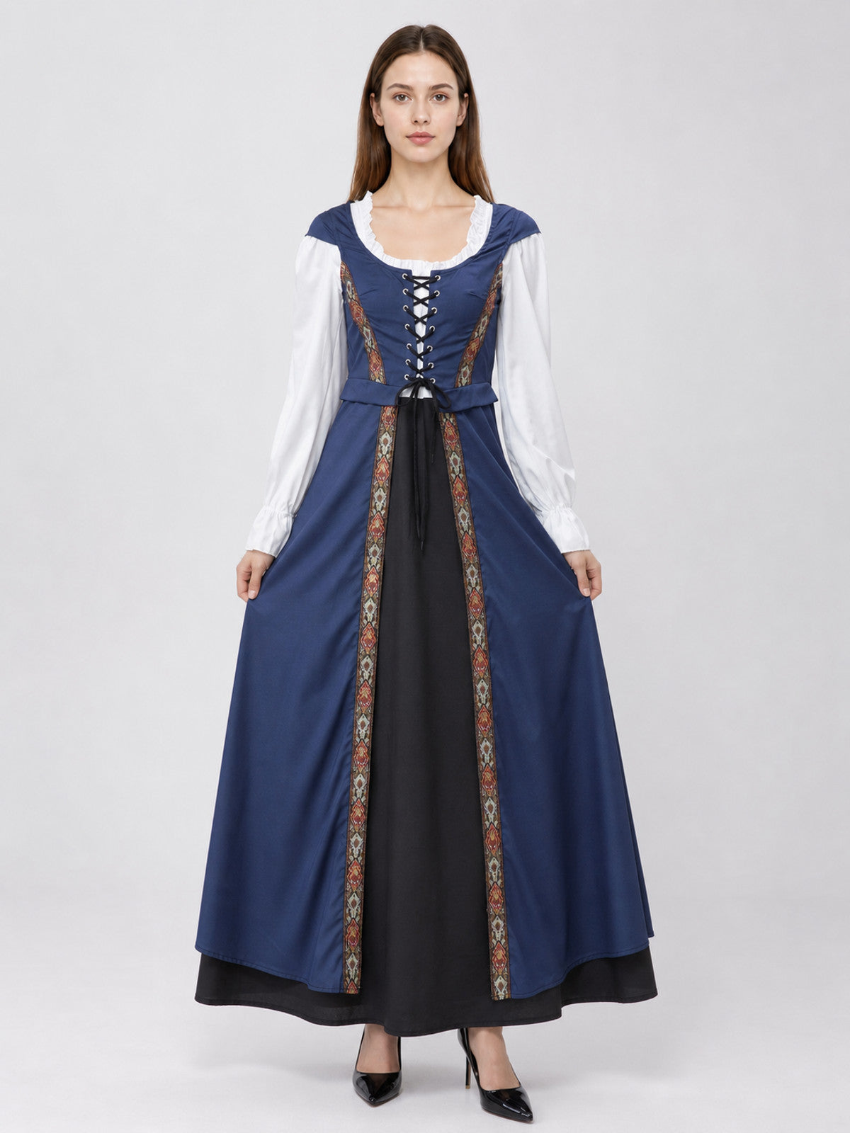 Medieval-Style Cosplay Dress with Lace-Up Front Costume Dresses detail