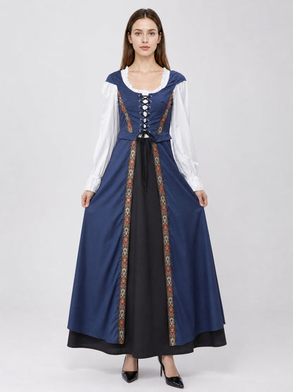 Medieval-Style Cosplay Dress with Lace-Up Front Costume Dresses detail
