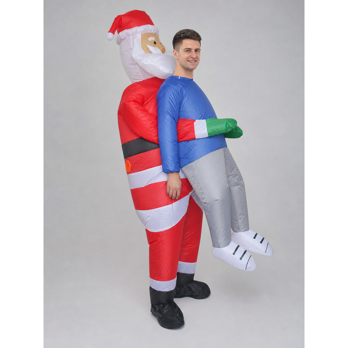 Inflatable Santa Costume with a Person lifestyle