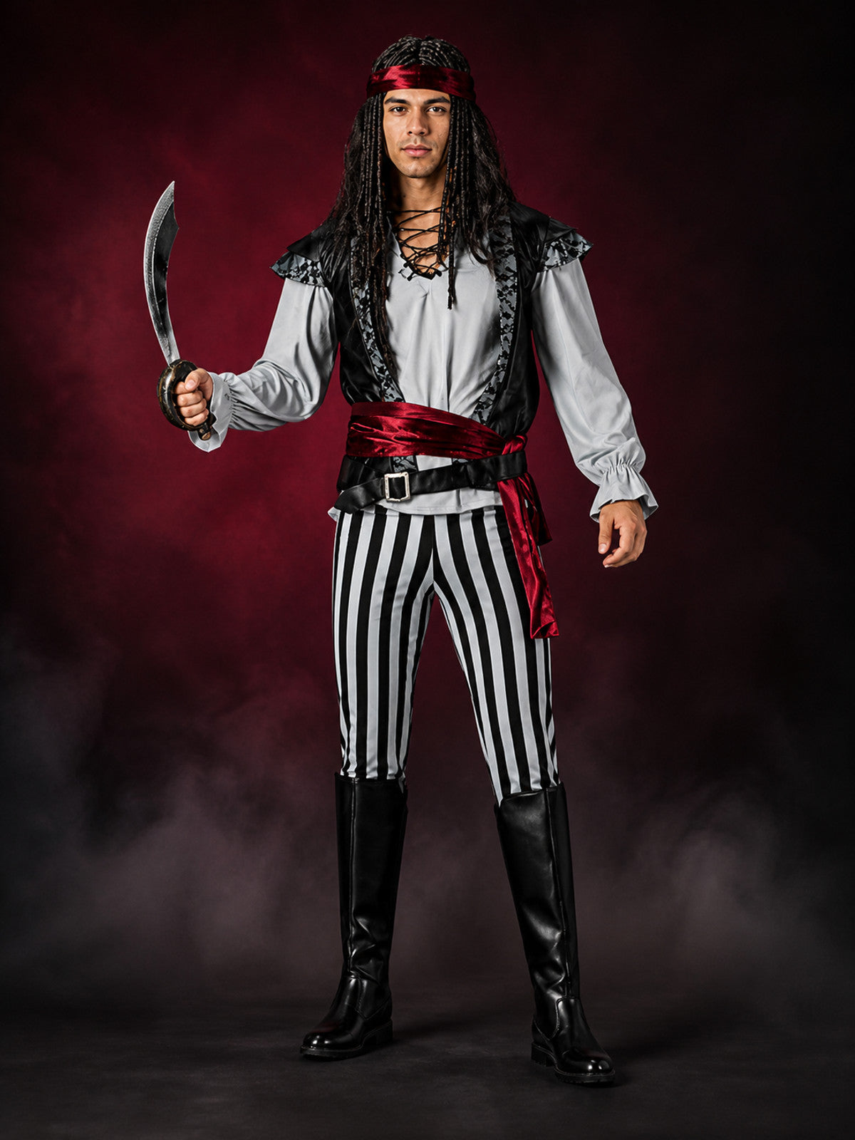 HD11006 Pirate Costume with Vest and Pants for Cosplay main product view