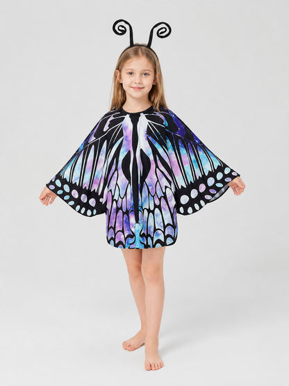Children's Butterfly Cape for Carnival, Gradient Costume Capes detail