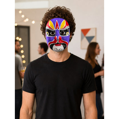 Chinese-Style Carnival Mask for Halloween and Cosplay lifestyle view