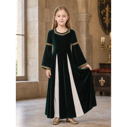 Medieval Floor-Length Dress with Bell Sleeves lifestyle view