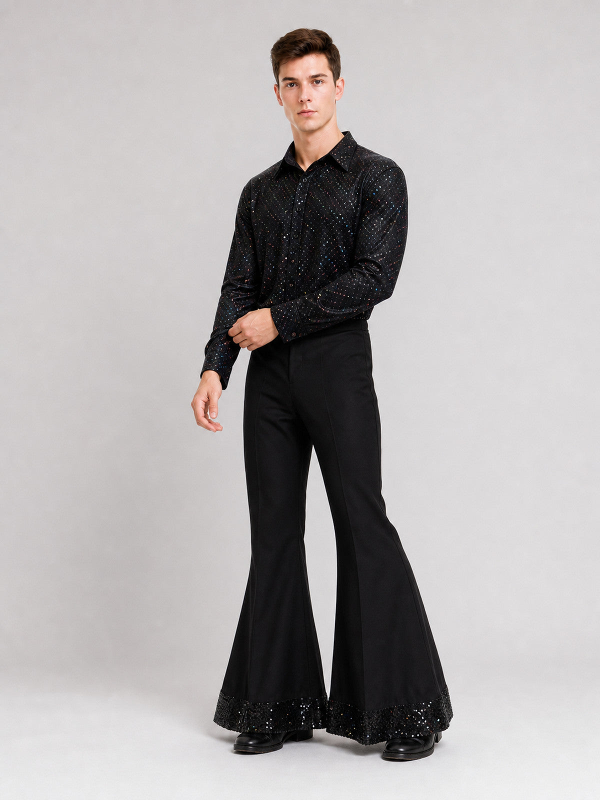 Retro Costume with Shirt and Flared Pants