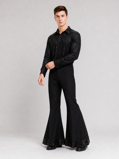 Retro Costume with Shirt and Flared Pants