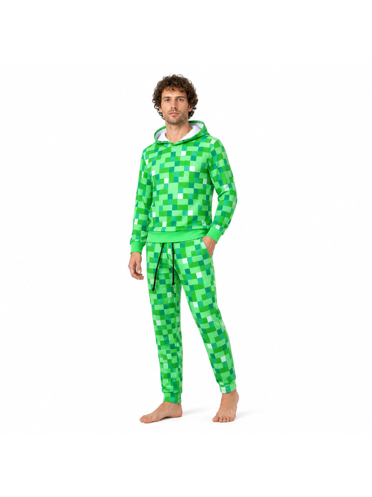 Kids' Minecraft Green Pixel Costume