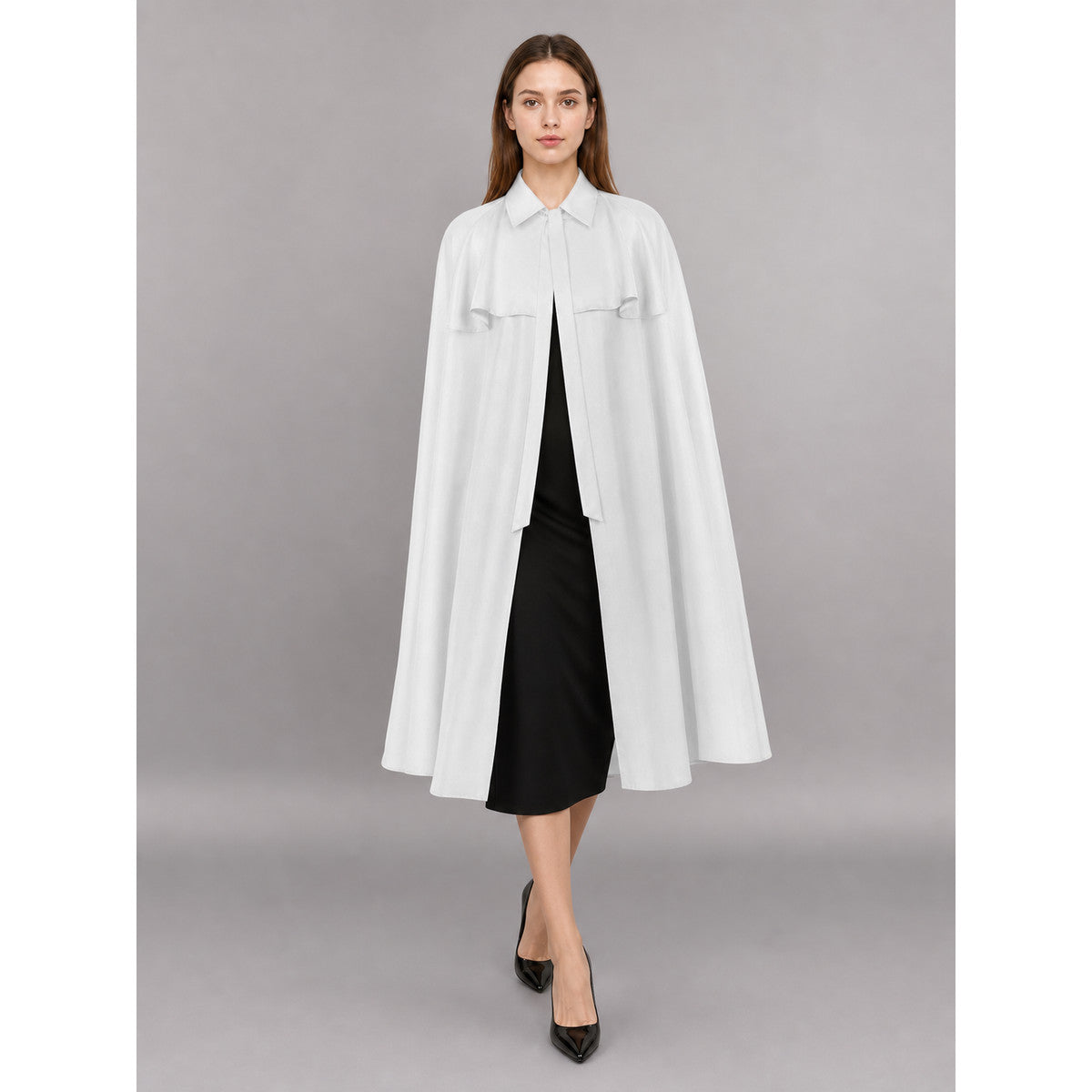 White Costume Cloak, Shirt Dress lifestyle