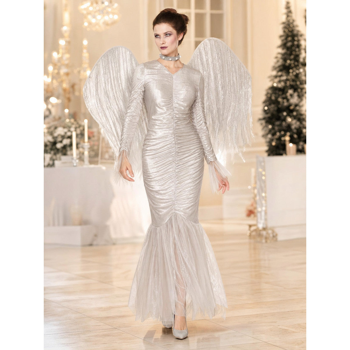 Angel Cosplay Costume with Dress and Wings