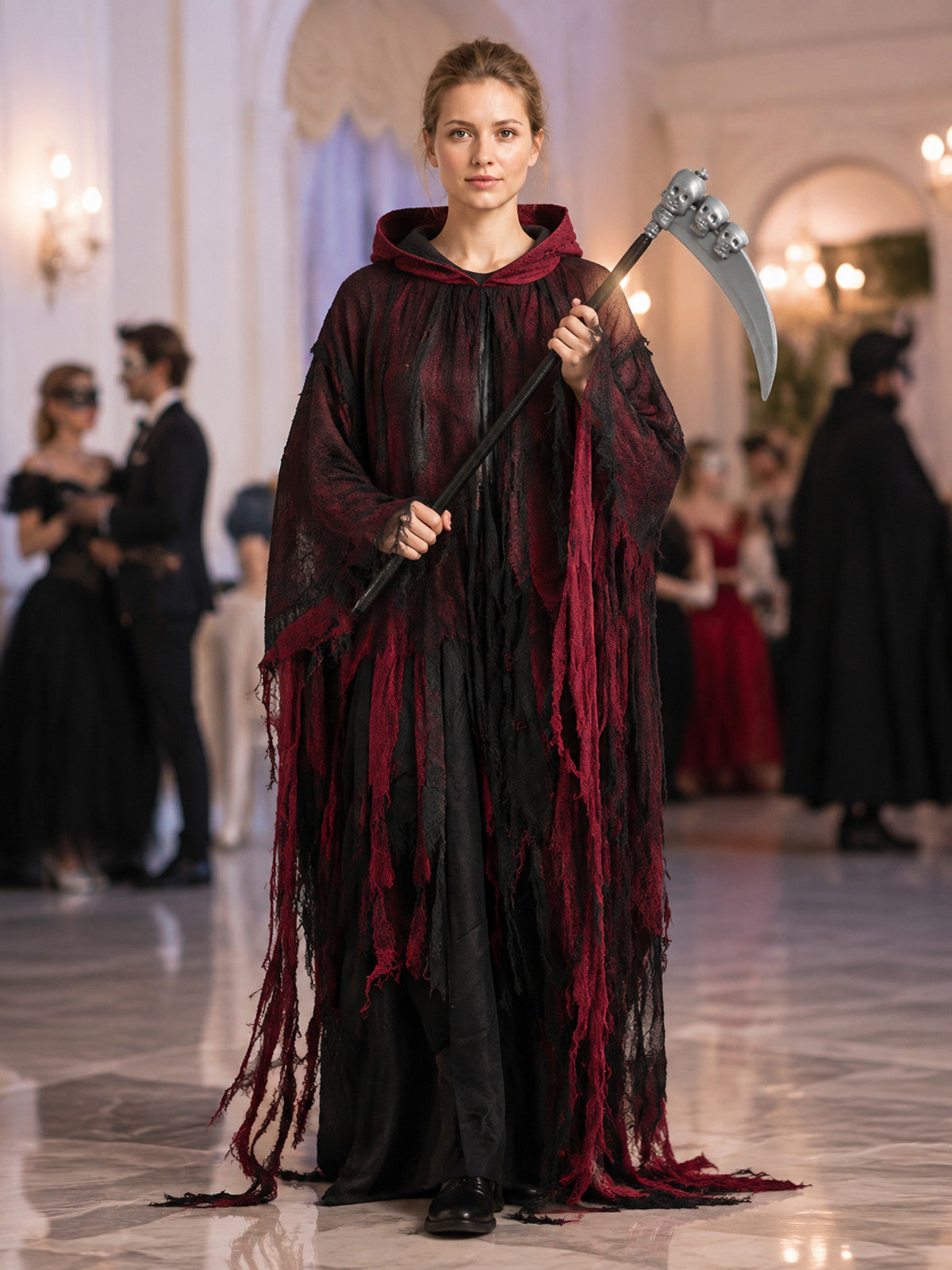 Hooded Costume with Decorative Scythe