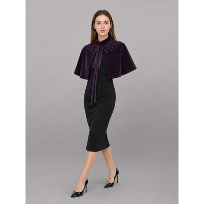 Purple Carnival Cape with a High Collar occasion guide