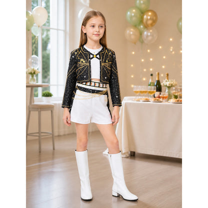 Black-and-White Cosplay Set for Halloween lifestyle view