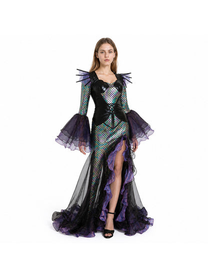 Mermaid Costume with Flared Sleeves Costumes detail