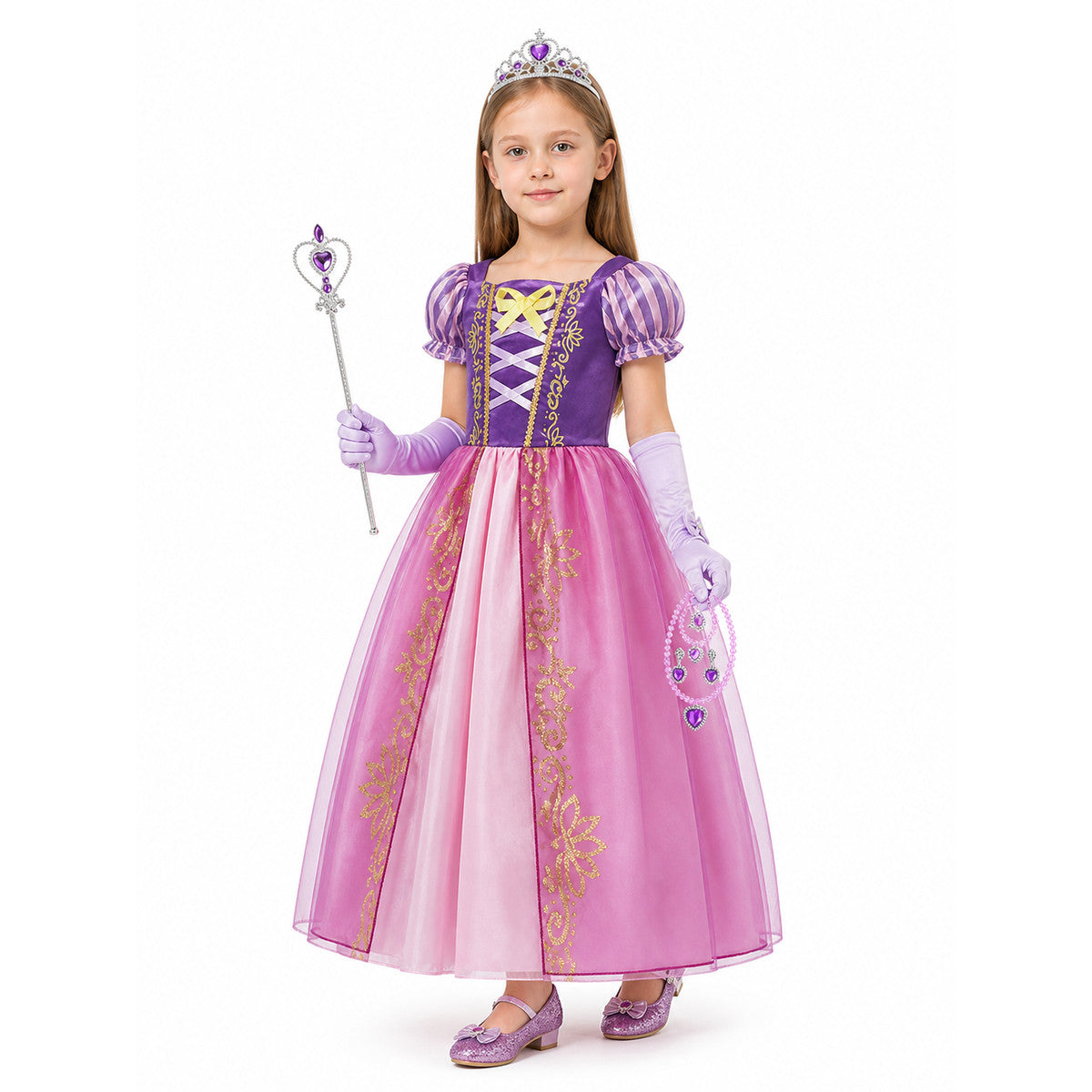 Princess Costume with Crown and Magic Wand Costume Headwear detail