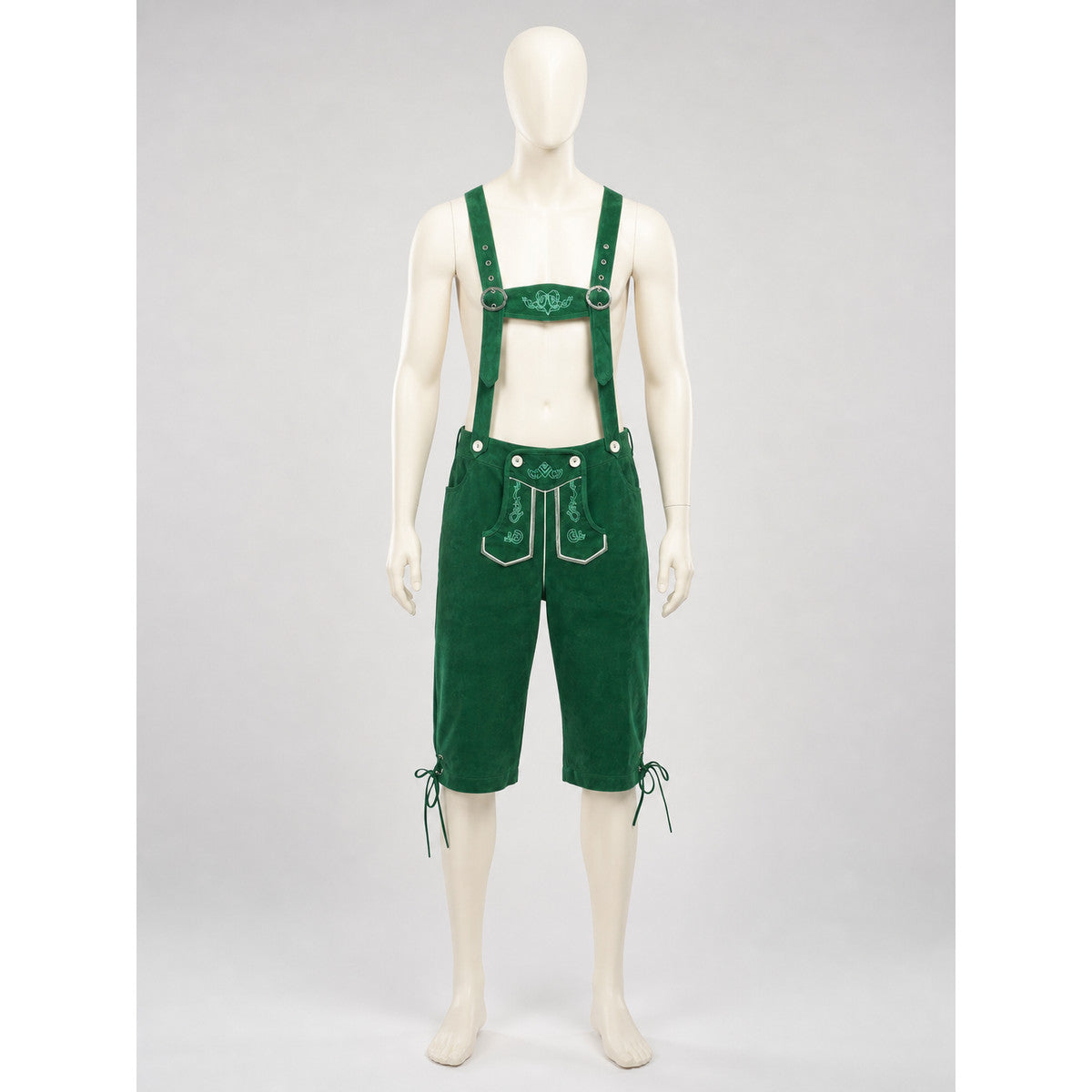Green Suspender Pants for Oktoberfest