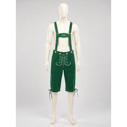 Green Suspender Pants for Oktoberfest