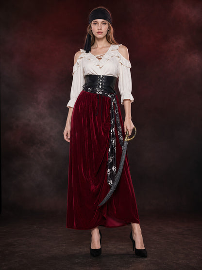Pirate Costume with Belt for Women, Halloween Costume main product view