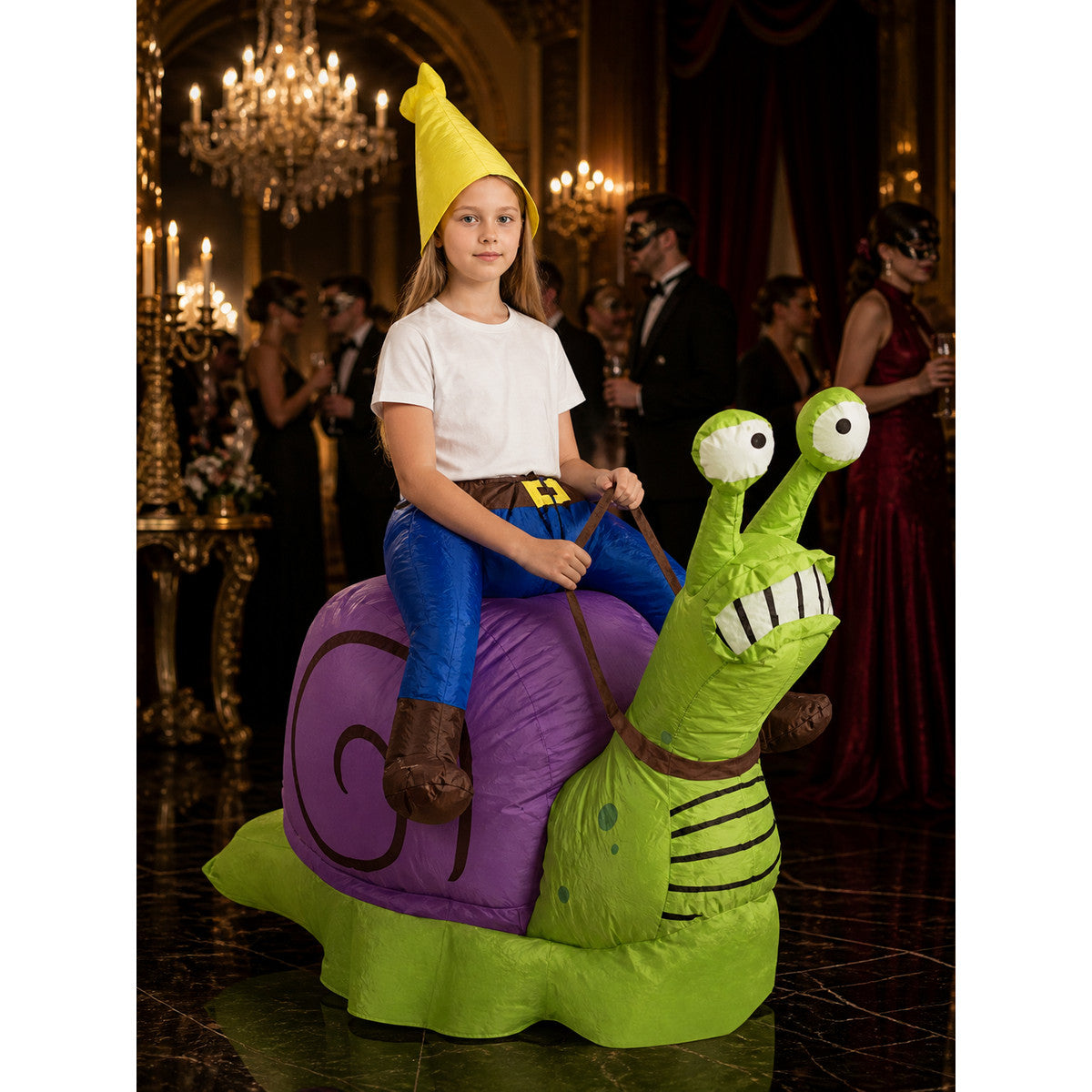 Snail Inflatable Costume with Purple Spiral Shell for Halloween Costumes detail