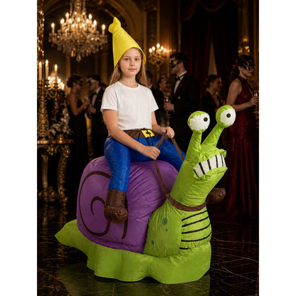 Snail Inflatable Costume with Purple Spiral Shell for Halloween Costumes detail