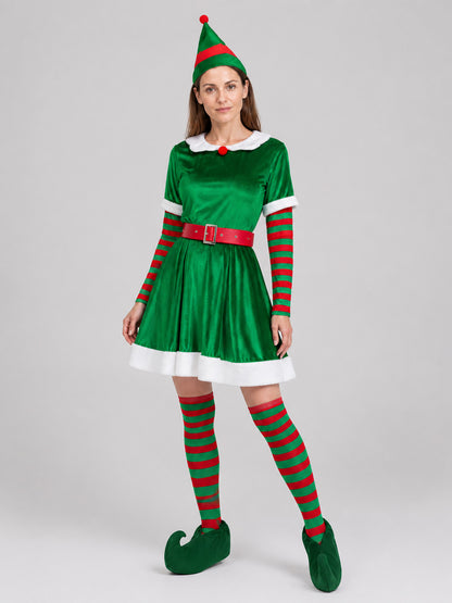 Christmas Elf Costume: Dress, Hat, and Accessories Costume Dresses detail