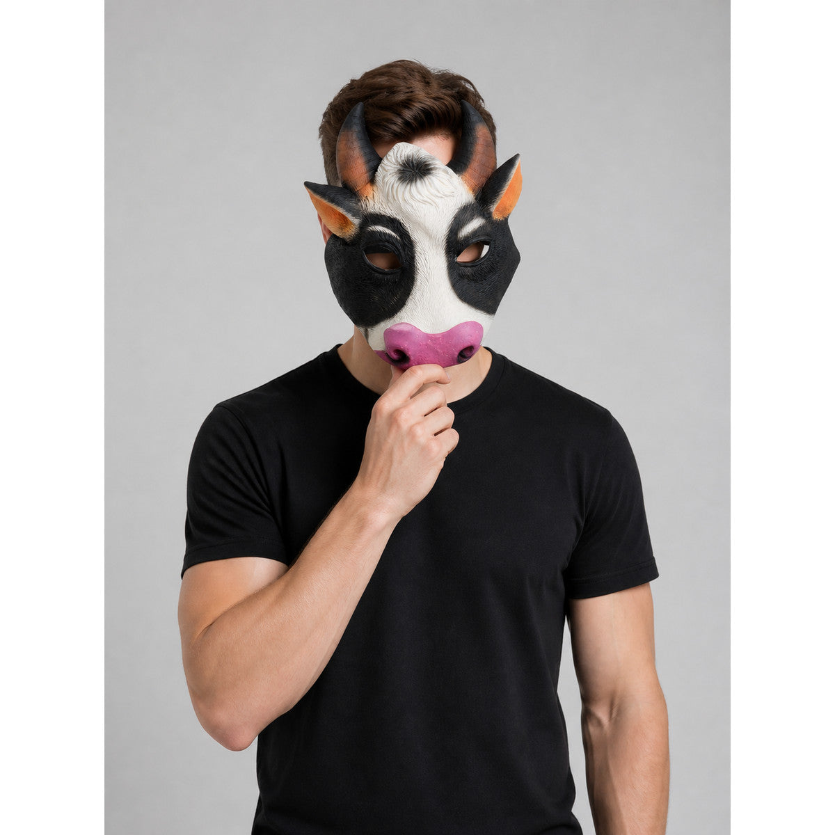 Halloween Carnival Cow Headpiece Mask Costume Masks detail