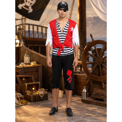 Pirate Costume with Vest and Eye Patch lifestyle view