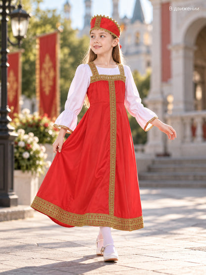 Long Carnival Dress with Headpiece lifestyle view